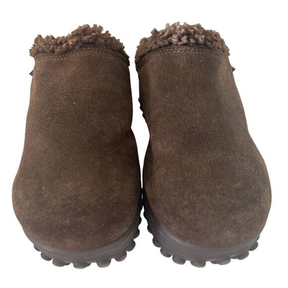 Rocket Dog Women’s 8 Brown Suede Faux Fur Chunky Platform Clogs Cozy Fall Comfy - Picture 4 of 8